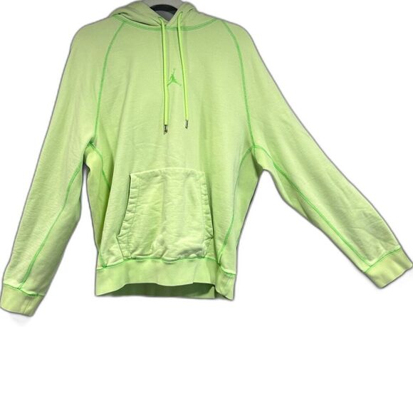 Nike Jordan Wings Washed Pullover Hoodie - Men's Large - Green - Picture 3 of 10
